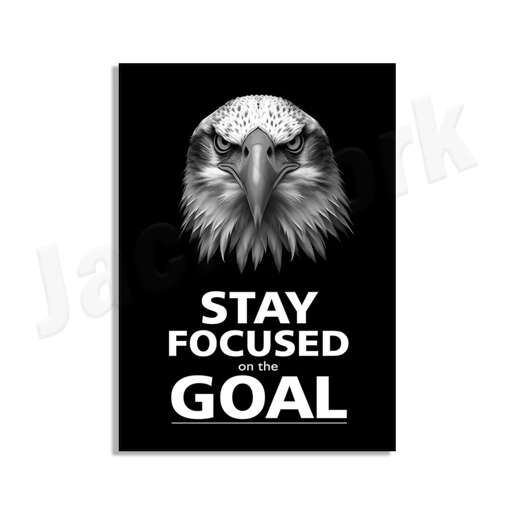 Motivational print, believe in yourself, never be afraid, awaken the beast within, animal motivational poster office decoration
