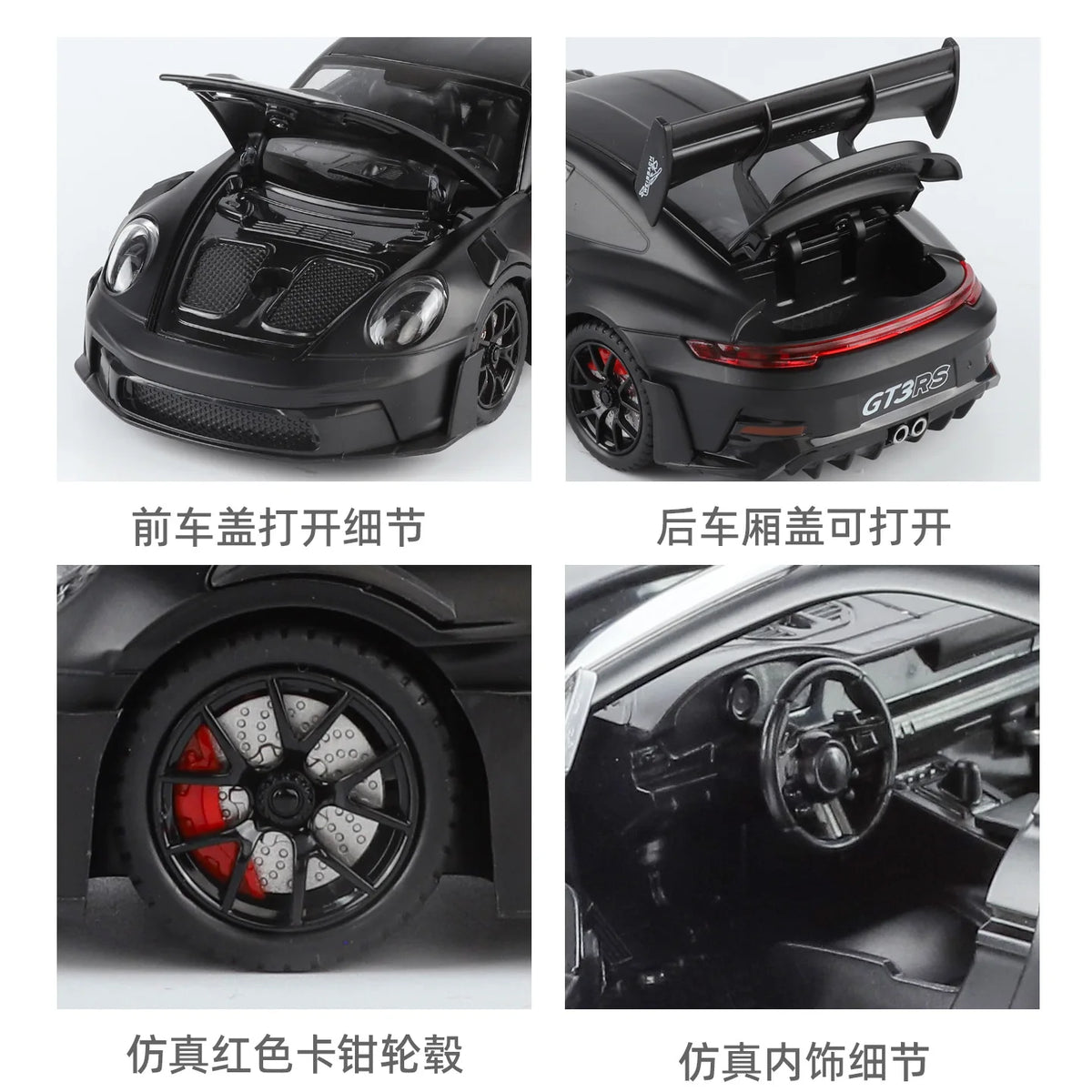1:24 911 GT3 RS Alloy Sports Car Model Collection Ornament Toy Vehicle Diecast Miniature Voiture Boyfriend Gift