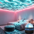 RGB Galaxy Star Ocean Wave Projector Water Ripple Night Light Starry Sky Ceiling Projection Lamp for Bedroom Party Decor