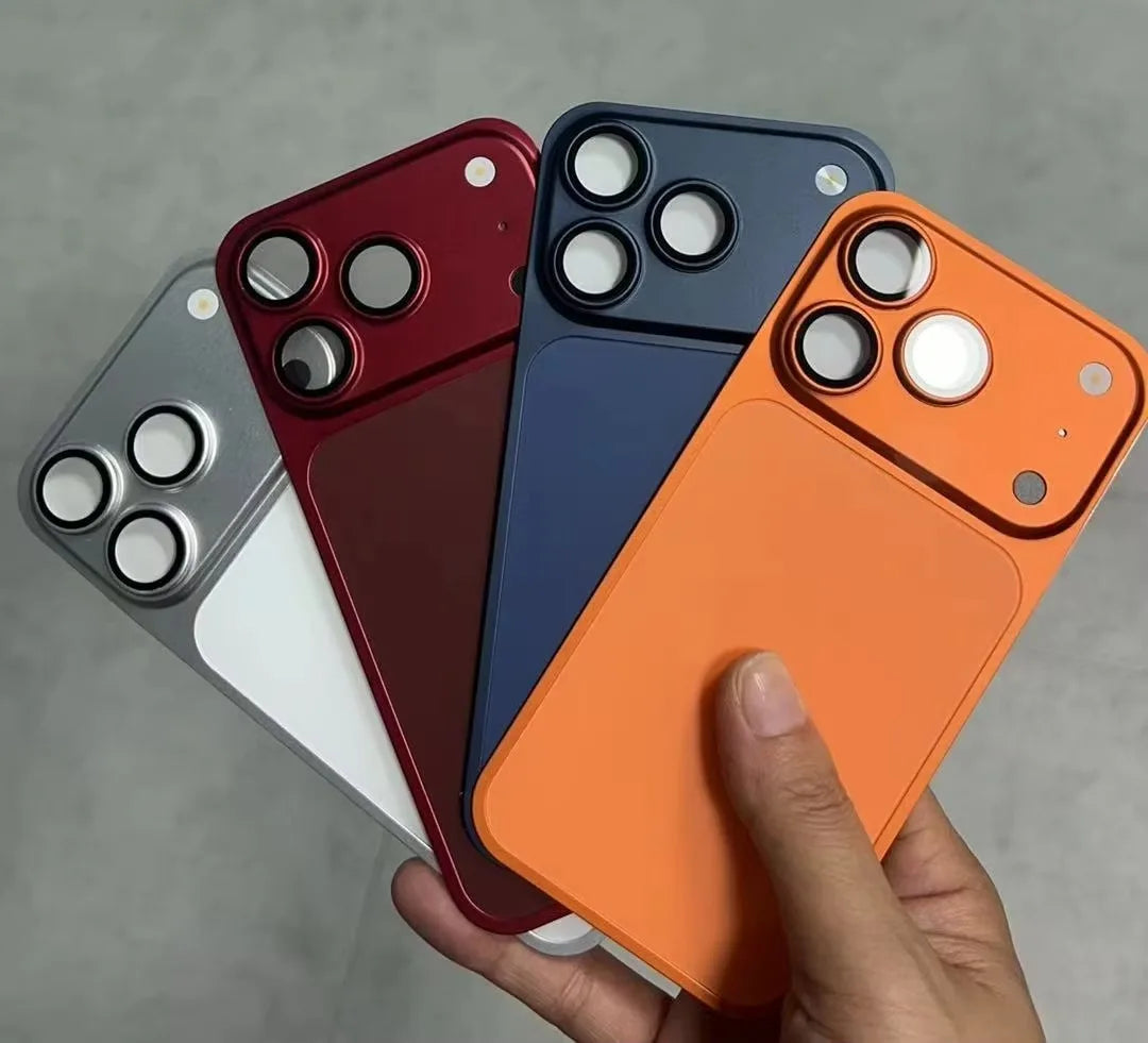 Metal Alloy Frame Bumper Phone Case for IPhone 17 16 15 14 13 12 Pro Change To 18 Pro Shockproof Protective Border Cover