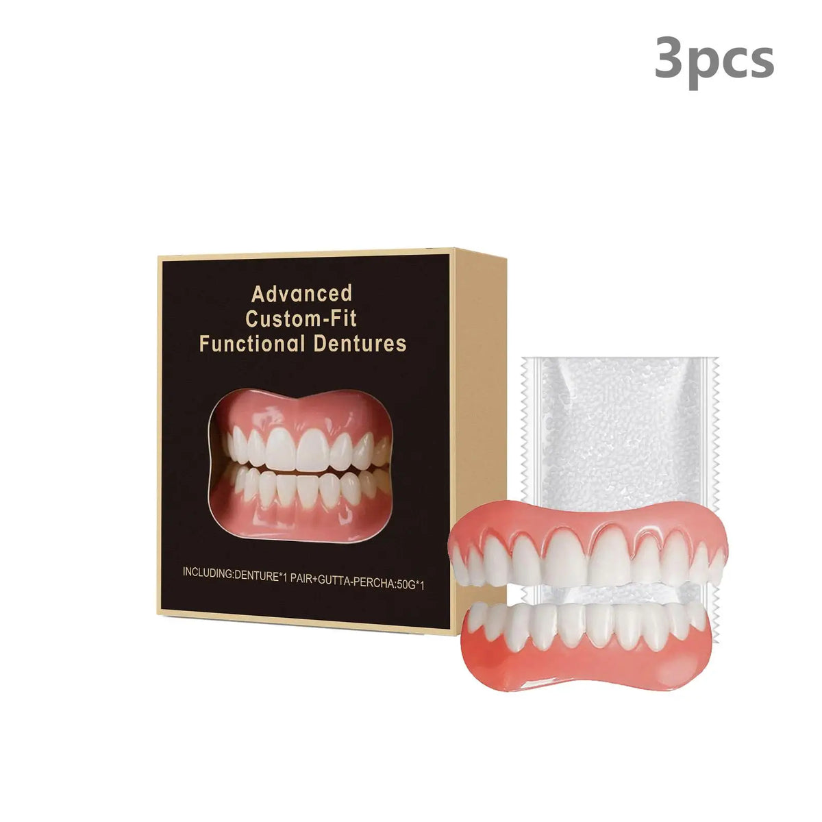 Temporary Teeth Veneers Real Looking Decorative Snap On Teeth Covers Temporary Beauty Teeth Accessory for Daily Makeup Party Photo Use