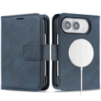 2 in 1 Detachable For Magsafe Magnetic Wallet Card Slot Flip Phone Case For Apple iPhone Duo 18 Fold 2026 PU Leather Cover
