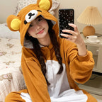 Sazac Rilakkuma Kigurumi Adult Anime Jumpsuit Pajamas Kawaii Cute Cartoon Character Loungewear For Home Party