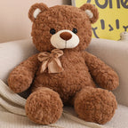 New Soft Bear Plush Toys White Pink Brown Bear Super Cute Huggable Pillow Stuffed Cartoon Animal Cushion Children Birthday Gift