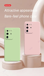 Original Mobile Phone Cover for Samsung Galaxy S20 FE Plus Ultra SamsungS20Ultra S20Plus 5G Soft Square Liquid Silicone Case Bag