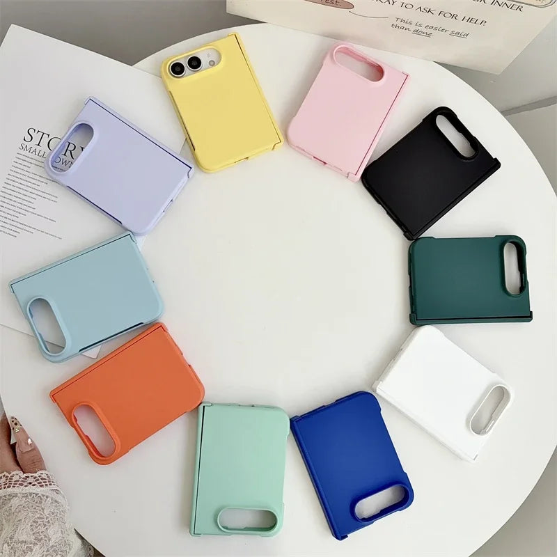 Luxury Skin Feel Frosted Matte Fold Phone Case For iPhone Duo Ultra 18 Fold Hinge Protective Ultra-thin PC Shockproof Hard Cover