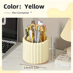 Modern Minimalist 360° Rotating Desk Organizer Pen Holder - Space-Saving, Multi-Functional Office Supplies - for Home & School