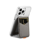 Premium PU Leather Magnetic Phone Card Holder, RFID Anti-Skimming Wallet Compatible with Magnetic Wireless Charging Smartphones,