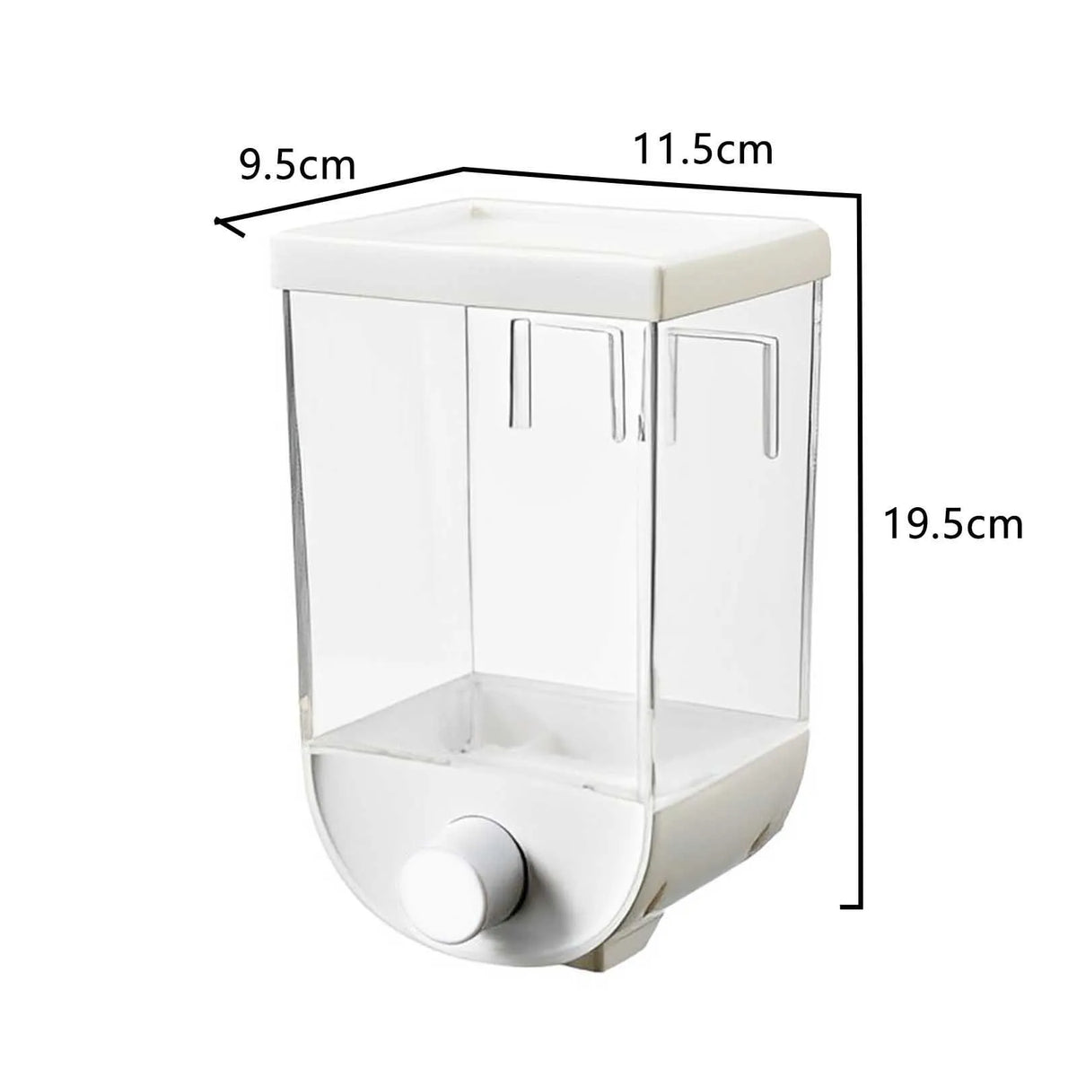 Kitchen Storage Food Organizer Wall Mounted Dry Food Cereal Dispenser Snack Grain Plastic Storage Container Box Rack for Home