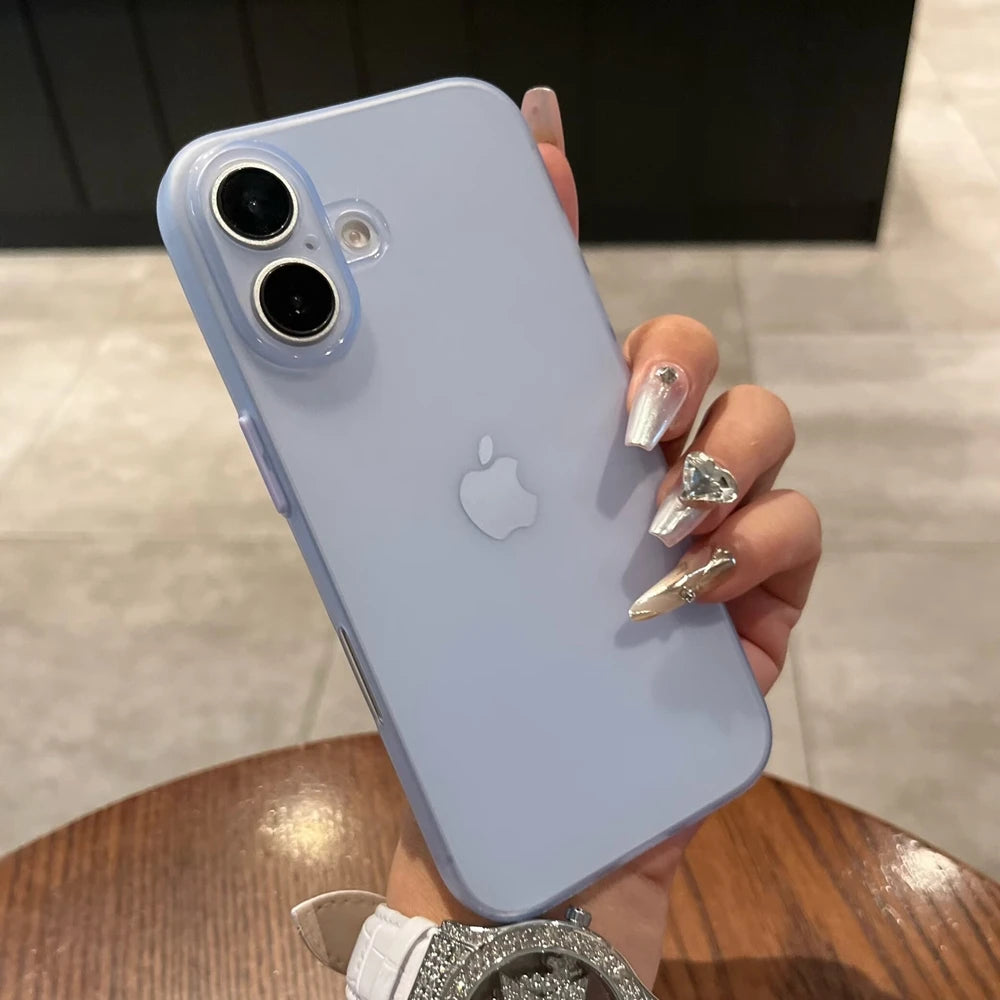 Ultra Thin PP Case For iPhone 18 17 16 15 14 13 12 11 Pro Max 16 15 Plus Matte Cover For iPhone 18Pro Slim Clear Shockproof Case