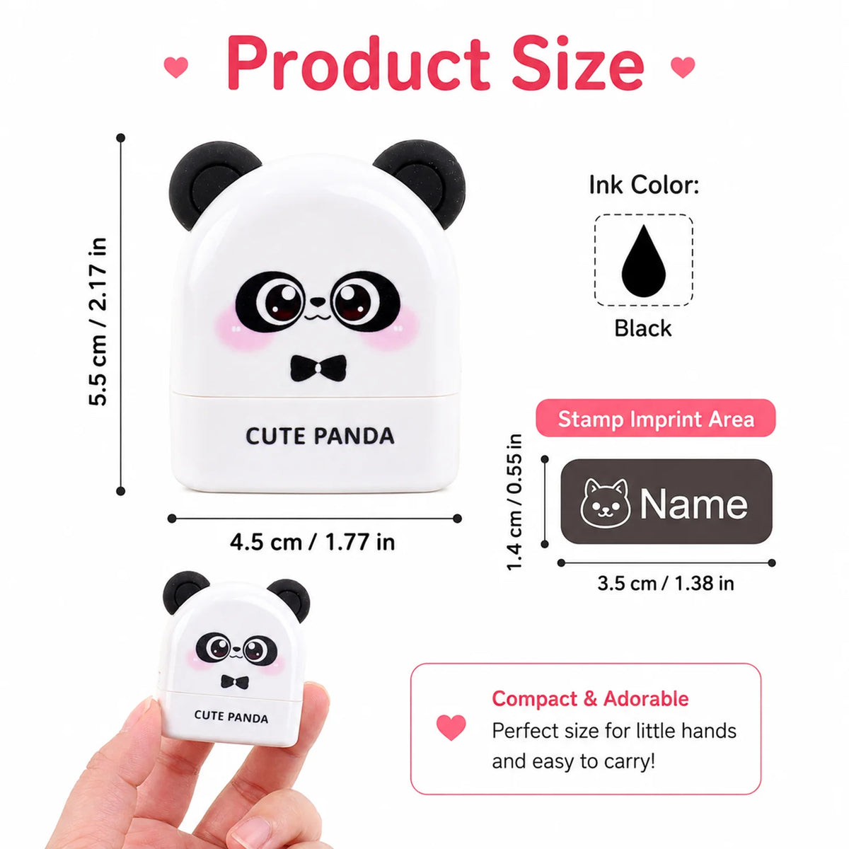 Personalized Cute Name Stamp Waterproof Clothing Label for Kids Self Ink Stamp for Kindergarten School Bags Custom Stamp