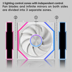 Nollie FAN GC120 ARGB Cooling Fan Modular Stackable Splicing PWM Silent 120mm RGB Fans