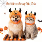 Halloween Pet Costume Hat – Fun Devil/Pumpkin Hat for Cats and Dogs; Warm, Festive, and Quirky – A Holiday Gift for Small Pets