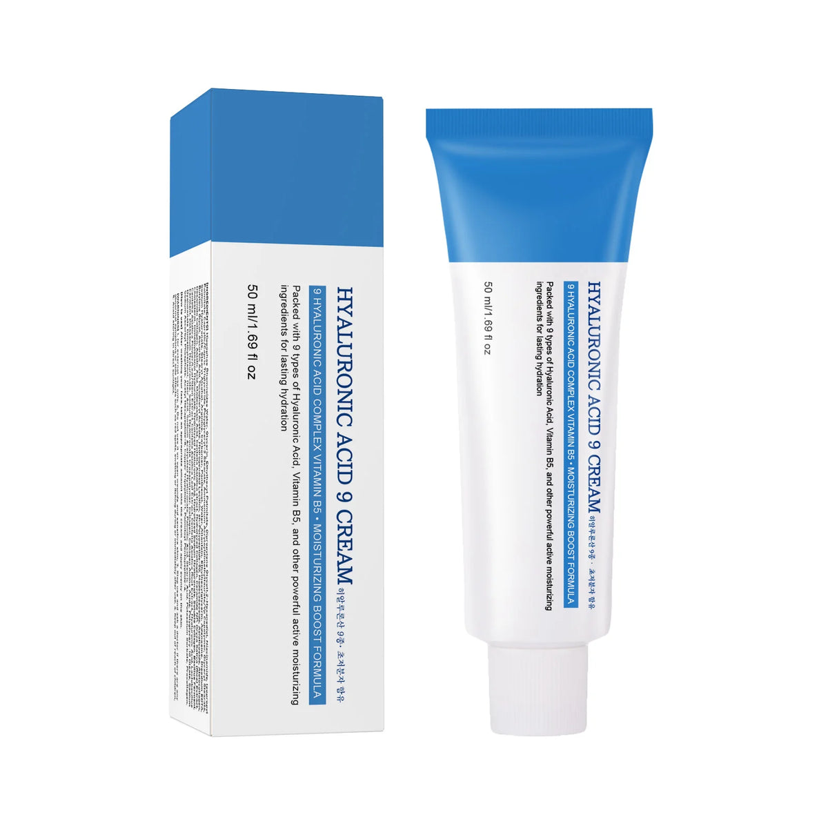 Hyaluronic Acid 9 Cream Complex Vitamin B5 Brightening Whitening Repair Face Soothes Irritation Lightweight Fast-Absorbing Care