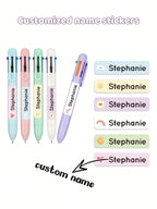 4.6CM Long Custom Name Sticker, Personalized Cartoon Fresh Cute Waterproof Modern School Supply Label, Customized Name Stickers