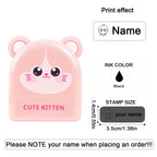 Personalized Cute Name Stamp Waterproof Clothing Label for Kids Self Ink Stamp for Kindergarten School Bags Custom Stamp