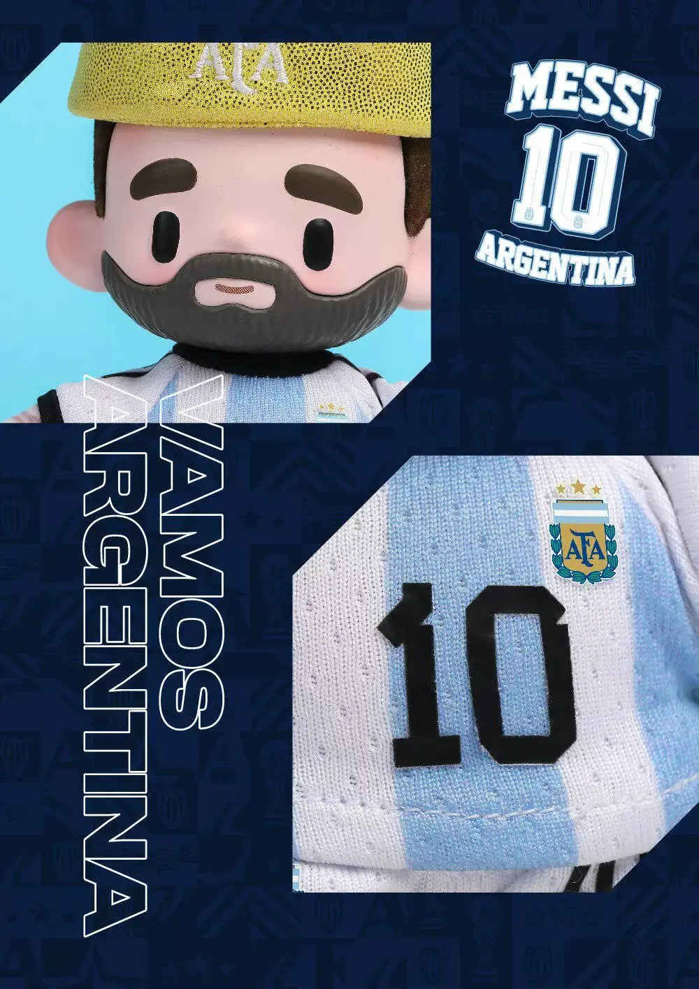 Original In-Stock Messi Argentina National Tea Player Series Vinyl Figurine Blind Box Pendant Collectible Ornament Toys Gifts