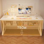 80x50cm Gaming Desk Metal Frame Modern Home Office Table Study Writing Desk Workstation Work Table for Bedroom Office Gaming Room