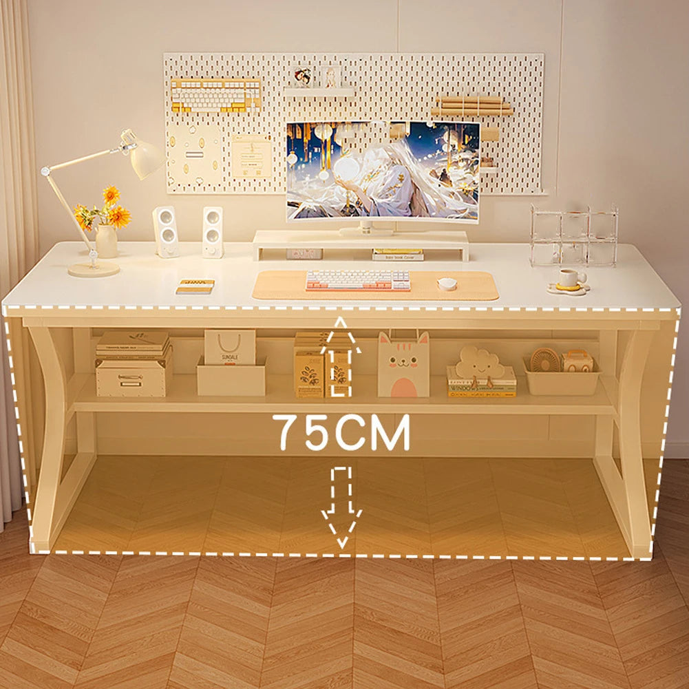 80x50cm Gaming Desk Metal Frame Modern Home Office Table Study Writing Desk Workstation Work Table for Bedroom Office Gaming Room