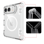 High Clear Magnetic Phone Case For iPhone Duo IPhone Duo 18 Ultra For Magsafe Wireless Charging Folding Bumper Hinge Cover