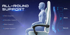 JHK Ergonomic Computer Gaming Chair Height Adjustable 360° Swivel with Headrest Lumbar Support Linkage Armrests For Office Home
