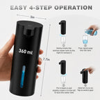 Automatic Soap Dispenser Stainless Touchless Rechargeable Hand Sanitizer Shampoo Detergent Dispenser for Kitchen Bathroom Toilet