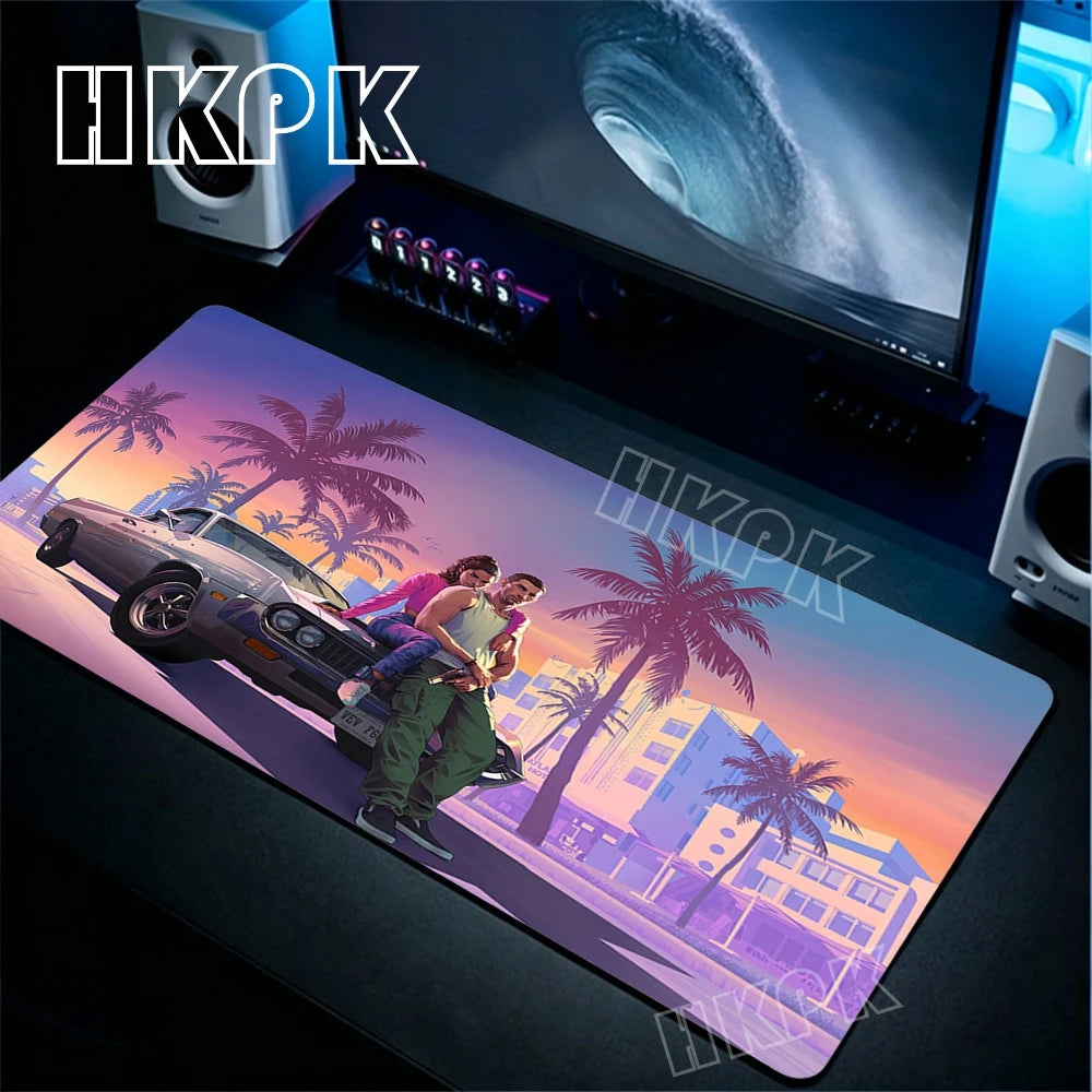 XL Grand Theft Auto GTA Mouse Pad Gamer Computer Office Accessories Mousepad Rubber anti Slip Big Mat Giving Gifts to Boyfriends