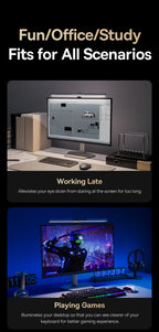 【New Sale】Baseus Magnetic Computer Screen Light Desk Lamp Laptop Hanging USB Light Table Lamp LED Monitor Light Reading Light