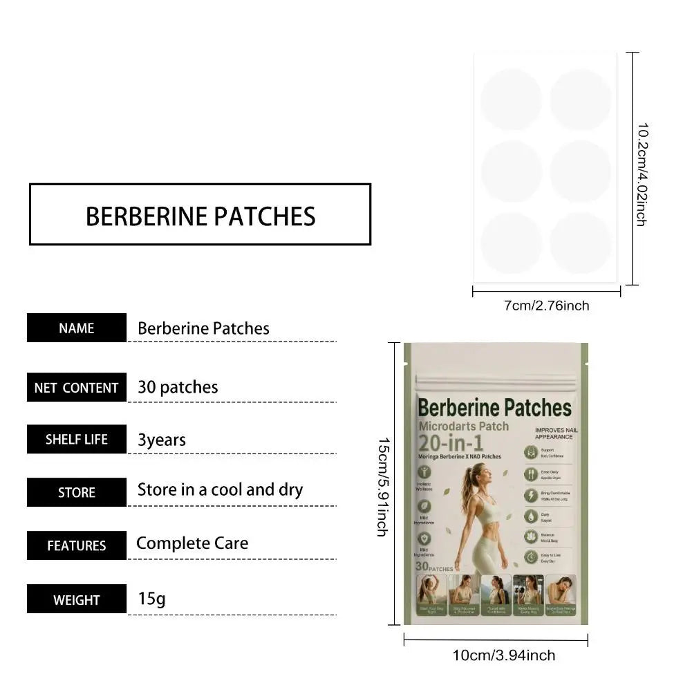 Moringa X NAD Patches Berberine Support Patch Skin Friendly Daily Wellness Body Care Patches