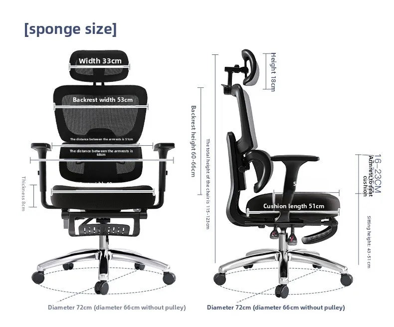 Stable Durable Ergonomic chair, computer chair, office chair, reclining dual-purpose office rotating chair, e-sports chair