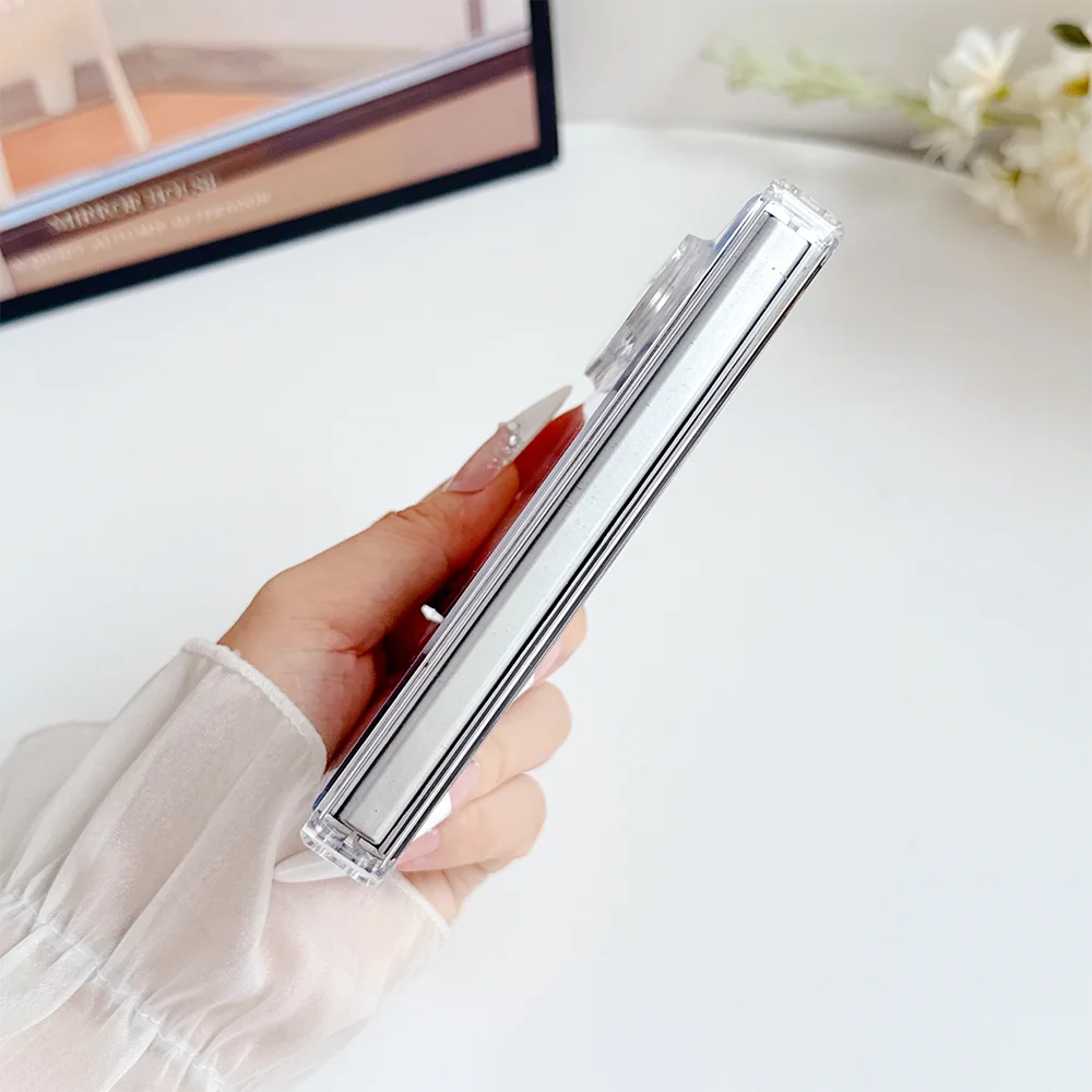 Luxury Clear Shockp Magnetic Wireless Charging Phone Case For iPhone Duo 18 Duo 18 Ultra Hinge Magsafe PC Hard Protect Cover
