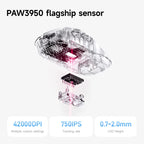 MCHOSE A7 Ultra RE Gaming Mouse 8000Hz Polling Rate Ergonomic Design 20000fps 42000DPI 750IPS Super Glide Coating 500mAh Battery