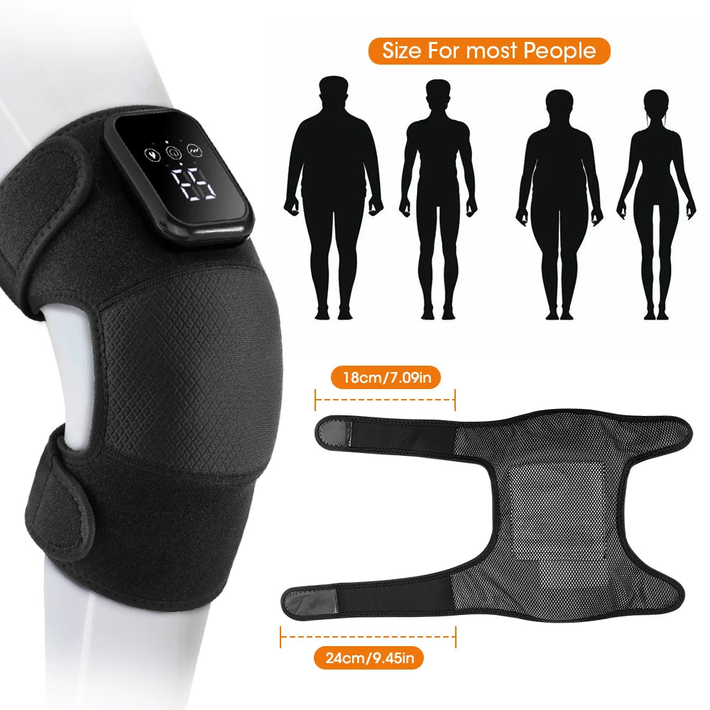 Enlarge Electric Heating Shoulder and Knee Massager 3 Levels Electric Vibration Muscle Relax Belt For Arm Muscle