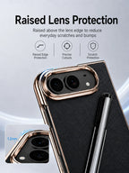 For Apple iPhone Duo case, delicate electroplated edges paired with a finely textured back panel, pen groove design