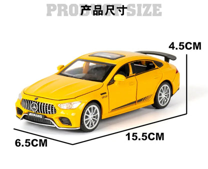 1:32 Mercedes Benz AMG GT63  Sports Car Alloy Diecast Car Model Sound Light Pull Back Toys Ornaments Gift For Children Collect