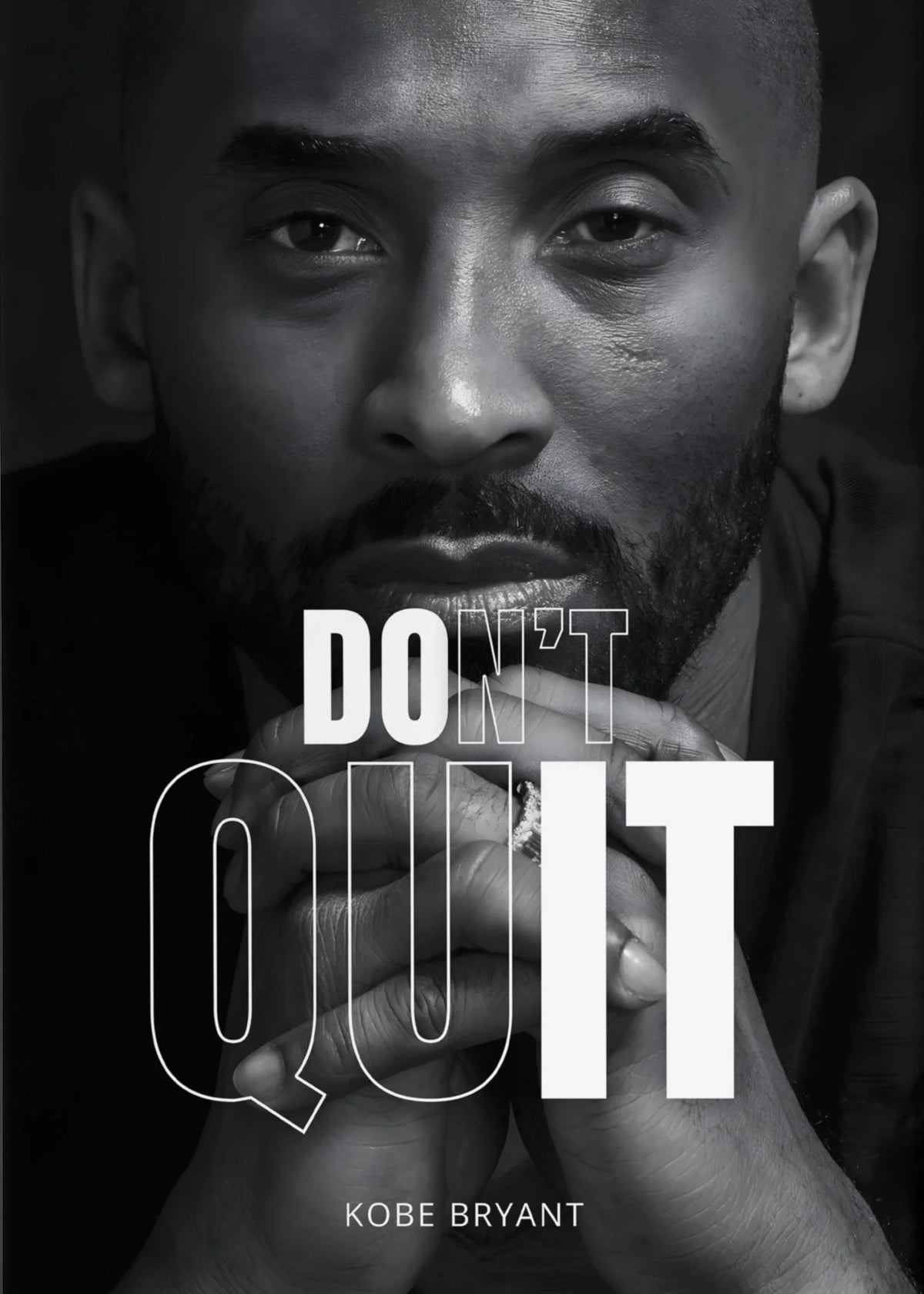 Kobe Bryant Inspirational Quote Poster Black White Canvas Print Wall Art for Home Decor Boys Bedrooms Basketball Legend