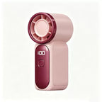 Handheld Mini Fan 5 Speed Adjust Type C Rechargeable Portable Fan Digital Display Desktop Fan Outdoor Use