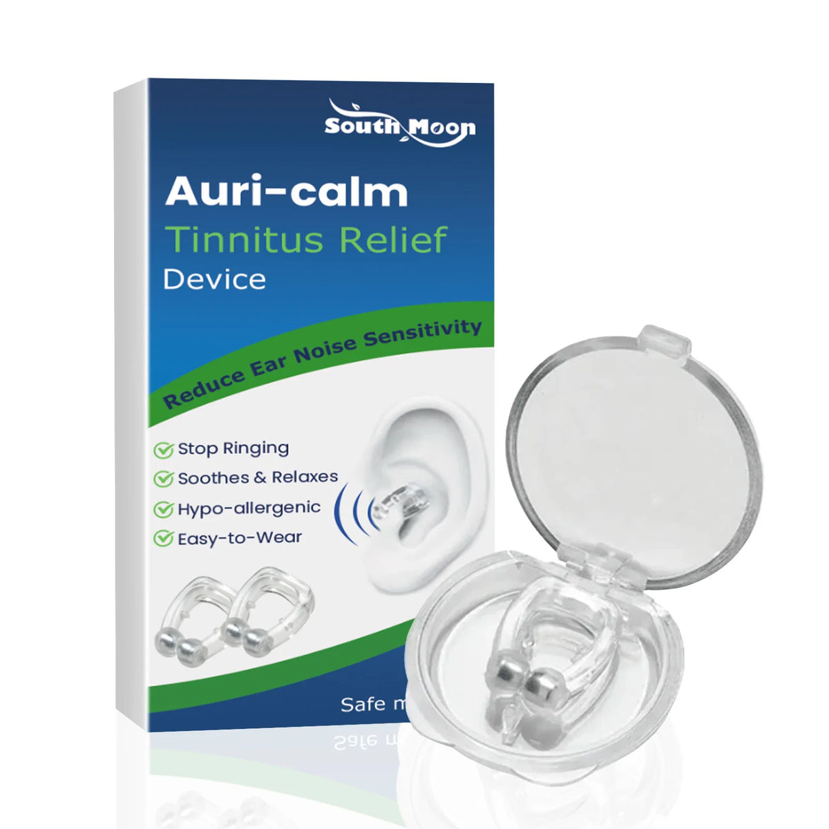 Tinnitus Relief Ear Clip Treat Ringing Relieve Pain Dizziness Otitis Improve Hearing Calming Ear Set Pressure Portable Ear Tools