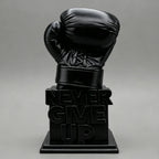 3D Printed "Never Give Up" Boxing Glove Figurine Inspirational Desk Decor Motivational Sculpture for Office Home Gift Birthday