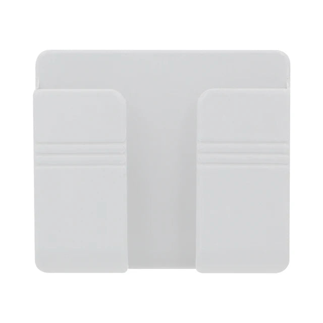 Punch Free Wall Mounted Remote Control Holder Phone Charging Organizer