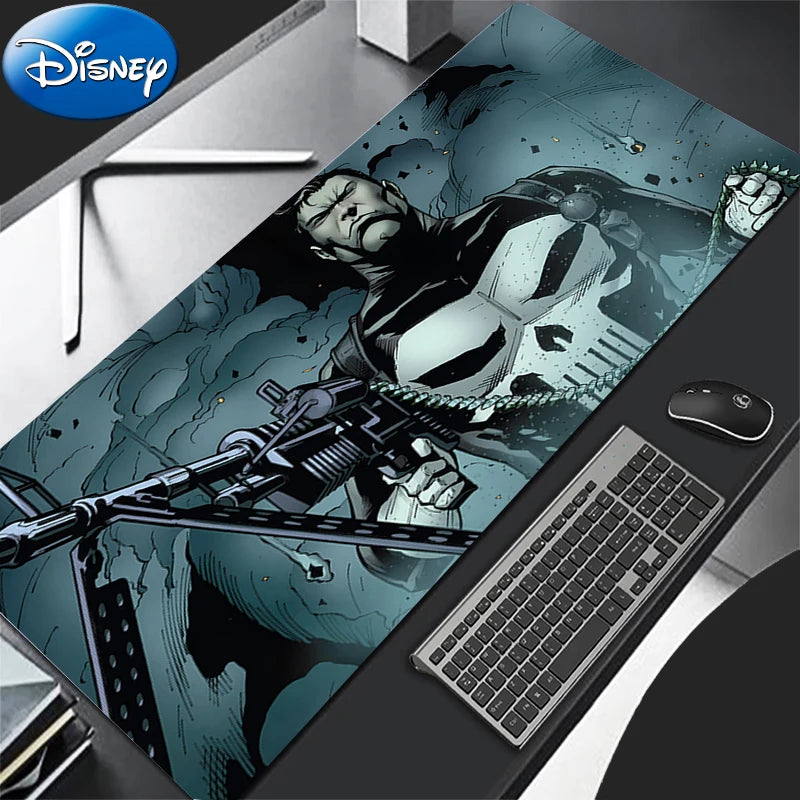 HD Print Anime Mouse Pad Office Computer Gamer Mousepad Laptop P-punisher Keyboard Pad PC Terror Skull Logo Gaming Desk Mice Mat