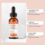 Vitamin C Serum for Face Hyaluronic Acid Brightening Dark Spot Corrector Anti Aging Face Oil Aloe Vera Daily Glow Skin Care 30ml