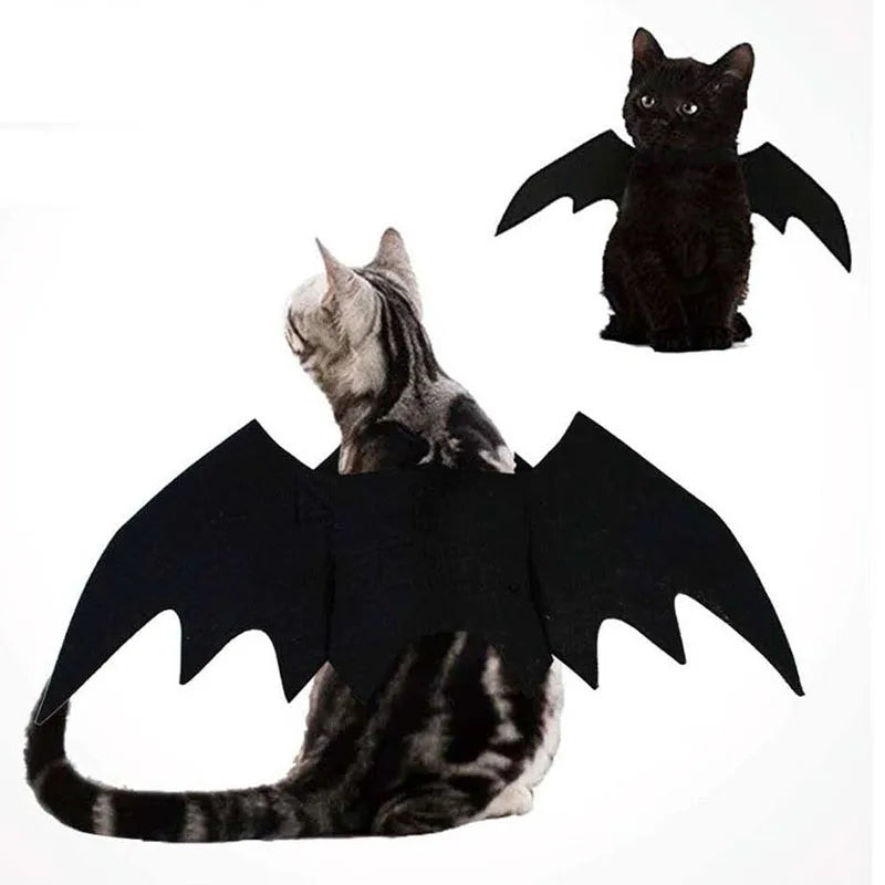 Halloween Cute Pet Clothes Black Bat Wings Harness Costume Cosplay Cat Kitten Dog Puppy Dress Kawaii Pet Clothes Party Gift