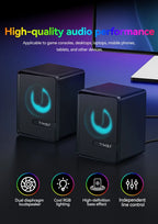 2026 NEW 5-in-1 Set Gaming Combo Keyboard 4-color Breathing Light Mouse 3.5mm Gaming Headset Gaming Speaker Anti-slip Mouse Pad