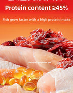 PAINTPET Bio-Mimetic Bloodworm Fish Food, Slow Sinking Protein Pellets for Tropical Fish, Universal Diet for Guppy, Tetra, Betta