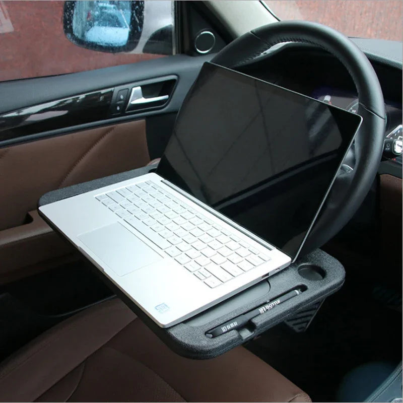 Car Steering Wheel Dining Table Tray Car Table Car Multi-functional Dinner Plate Steering Wheel Rack Plastic Card Table