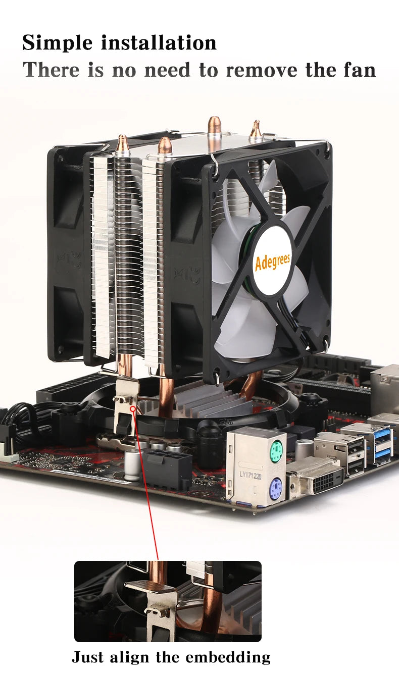 CPU Air Cooler X79 X99 3Pin/4Pin PWM Processor Cooling Fan For Intel LGA 1366 1151 1155 1200 1700 2011 AMD AM3 AM4 AM5