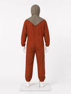 Halloween Scarecrow Sam Cosplay Costume 3‑Pcs Jumpsuit Mask Sack Trick or Treat Horror Role‑Play Outfit for Party Sam in Stock