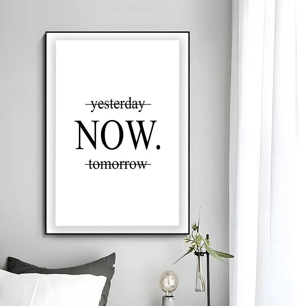 Minimalist Text Inspirational Poster Wall Art Print Poster Decorative Mural Home Decor Gift Unframed