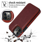 Wallet Double Button With Card Slot Stand Flip Leather Case For iPhone 16e 16 Pro Max 15 Plus 14 13 12 Mini 11 SE3 SE2 X XR 8 7